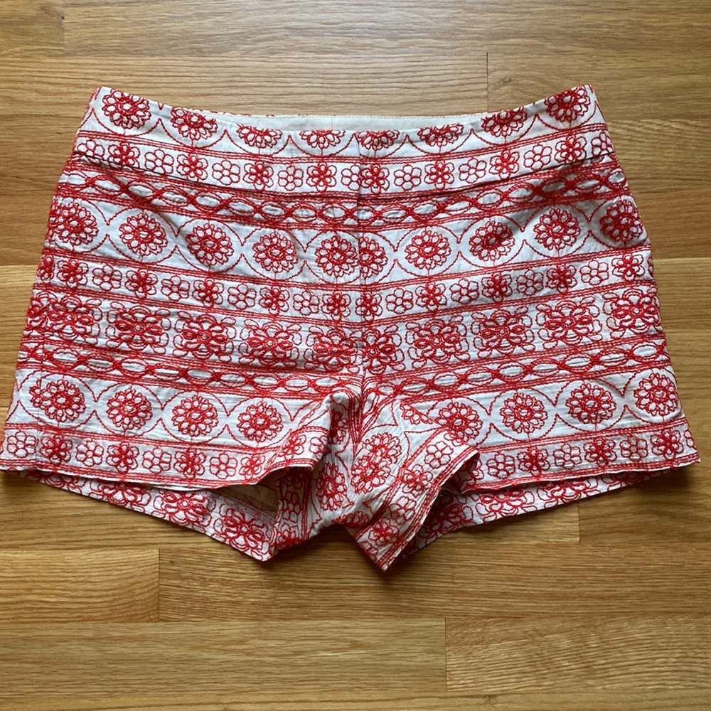 Loft shorts in red and khaki size 6
